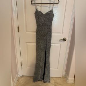 Silver prom dress